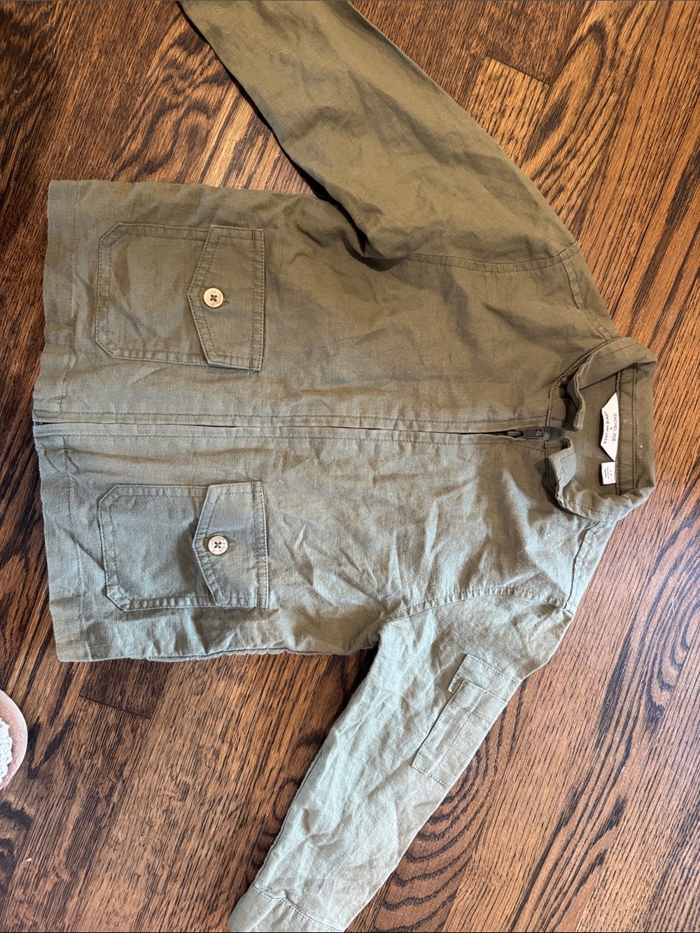 Janie and Jack Olive Green Utility Jean Jacket